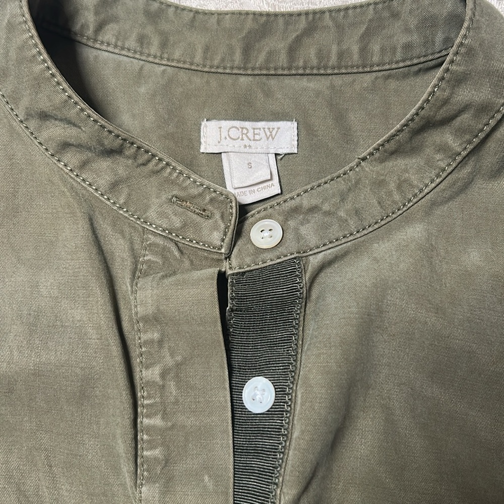 J. Crew Olive Green Short Sleeve Dress size S - Picture 2 of 6